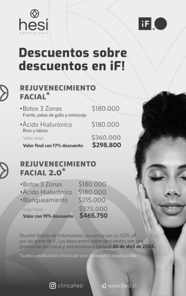 Hesi descuentos en estética facial